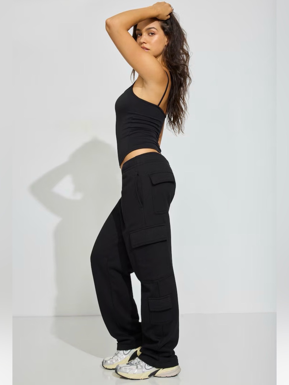 Garage black cargo sweatpants